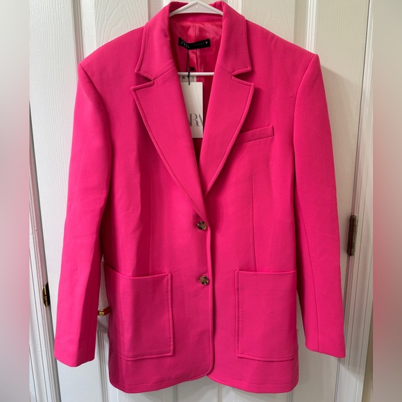 NWT ZARA Pink Blazer XS - Picture 13 of 16
